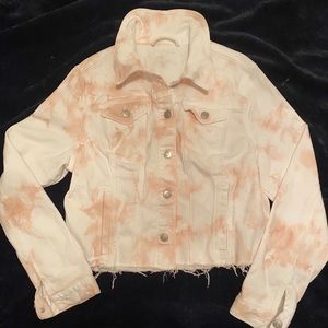 Handmade tie dye denim jacket